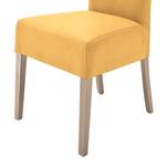 Lot de 2 chaises capitonnées Alessia II Imitation cuir - Curry / Chêne de Sonoma