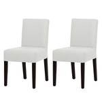 Gestoffeerde stoelen Allegra geweven stof - Stof Suria: Wit