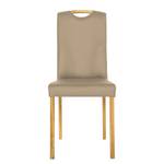 Gestoffeerde stoelen Ameros I kunstleer - Moerasgroen/eikenhout