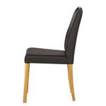 Gestoffeerde stoelen Ameros I kunstleer - Donkerbruin/eikenhoutkleurig