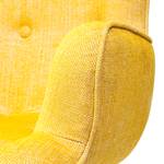 Chaise capitonnée Angel Wings Tissu - Jaune moutarde - Avec accoudoirs