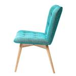 Chaise capitonnée Angel Wings Tissu - Turquoise - Sans accoudoirs