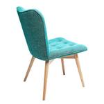 Chaise capitonnée Angel Wings Tissu - Turquoise - Sans accoudoirs