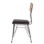 Gestoffeerde stoelen Beton I kunstleer/massief acaciahout