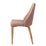 Chaises rembourées Bram (lot de 2) Tissu / Frêne - Marron clair