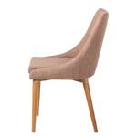 Chaises rembourées Brea (lot de 2) Tissu / Frêne - Marron clair