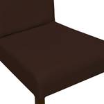 Chaises rembourrées Corinna (lot de 2) Cuir synthétique Sani : Marron foncé - Hêtre