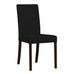 Chaises rembourrées Corinna (lot de 2) Cuir synthétique Sani : Noir - Hêtre