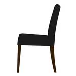 Chaises rembourrées Corinna (lot de 2) Cuir synthétique Sani : Noir - Hêtre