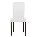 Chaises rembourrées Corinna (lot de 2) Cuir synthétique Sani : Blanc - Hêtre