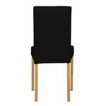 Chaises rembourrées Corinna (lot de 2) Cuir synthétique Sani : Noir - Chêne