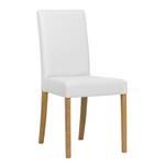 Gestoffeerde stoelen Corinna 2-delige set- - Kunstleer Sani: Wit - Eik