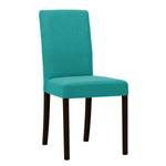 Gestoffeerde stoelen Allegra geweven stof - Stof Suria: Turquoise - Beuk
