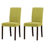 Gestoffeerde stoelen Allegra geweven stof - Stof Suria: Lichtgroen - Beuk