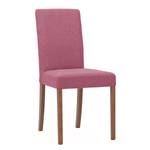 Gestoffeerde stoelen Allegra geweven stof - Stof Suria: Pink - Eik
