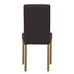 Chaises rembourrées Corinna (lot de 2) Tissu - Tissu Suria : Anthracite - Chêne