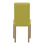 Chaises rembourrées Corinna (lot de 2) Tissu - Tissu Suria : Vert clair - Chêne