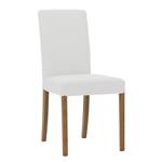 Chaises rembourrées Corinna (lot de 2) Tissu - Tissu Suria : Blanc - Chêne