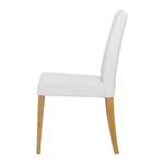 Chaises rembourrées Corinna (lot de 2) Tissu - Tissu Suria : Blanc - Chêne