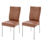 Chaises capitonnées Cox (lot de 2) Vintage Cognac