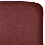 Chaises capitonnées Daleras Tissu / Hêtre massif - Tissu Cors: Rouge foncé - Lot de 2