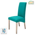 Chaises capitonnée Foxa (lot de 2) Textile - Bleu pétrole / Chêne de Sonoma