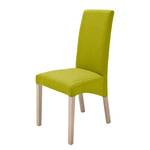 Chaises capitonnée Foxa (lot de 2) Textile - Vert kiwi / Chêne de Sonoma