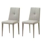 Chaises Desana (lot de 2) Tissu - Gris clair