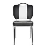 Gestoffeerde stoelen Elvis rood/wit - Zwart/wit