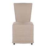 Chaises capitonnées Eva (lot de 2) Tissu - Écru