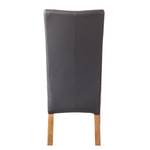 Gestoffeerde stoelen Fauna (2-delige set) - kunstleer - kunstleer - Eikenhout/grijs