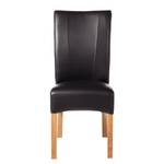 Gestoffeerde stoelen Fauna zwart kunstleer - Zwart/eikenhoutkleurig