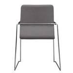 Chaises Focus (lot de 2) Tissu / Acier - Tissu Kira II : Gris