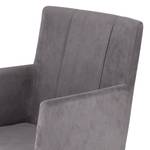 Chaise à accoudoirs Forman (lot de 2) Microfibre / Métal -Gris / Noir