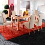 Sedia da sala pranzo Foxa (set 2) Similpelle Beige/Faggio beige/Faggio - Beige - Faggio chiara