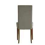 Gestoffeerde stoel Francesca eikenhout beige