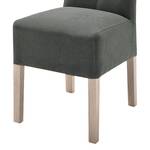 Gestoffeerde stoelen Funny kunstleer - Antracietkleurig/Sonoma eikenhout