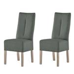 Gestoffeerde stoelen Funny kunstleer - Antracietkleurig/Sonoma eikenhout
