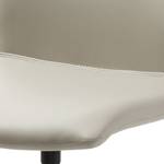 Gestoffeerde stoel Gibril kunstleer/roestvrij staal - Beige/zwart