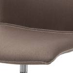 Chaise capitonnée Gibril Tissu / Acier inoxydable - Marron foncé / Acier inoxydable