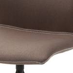 Gestoffeerde stoel Gibrillio geweven stof/roestvrij staal - Donkerbruin/zwart
