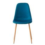 Chaise capitonnée Iskmo III Tissu - Bleu - Lot de 2