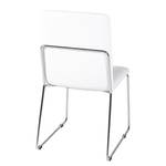 Chaises capitonnées Kacy (lot de 4) Cuir synthétique blanc