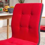 Chaises capitonnées Kaja I (lot de 2) Rouge