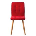 Chaises capitonnées Kaja I (lot de 2) Rouge