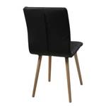 Gestoffeerde stoelen Troon I kunstleer/massief eikenhout - zwart