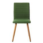 Chaises capitonnées Kean (lot de 2) Feutrage marron foncé - Vert