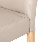 Chaises capitonnées Laurel (lot de 2) Imitation cuir - Beige