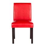 Chaises capitonnées Laurel (lot de 2) Imitation cuir - Rouge feu