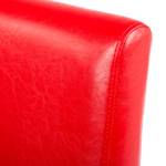 Chaises capitonnées Laurel (lot de 2) Imitation cuir - Rouge feu